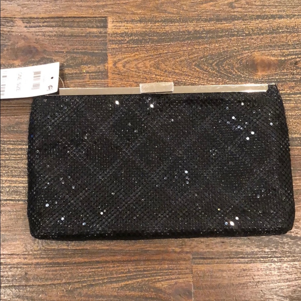 INC Terri Clutch One Size Black NWT